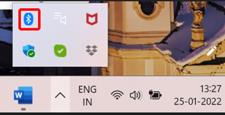 Click On Bluetooth icon