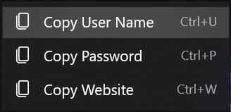 Copy password
