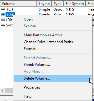 Delete Volume