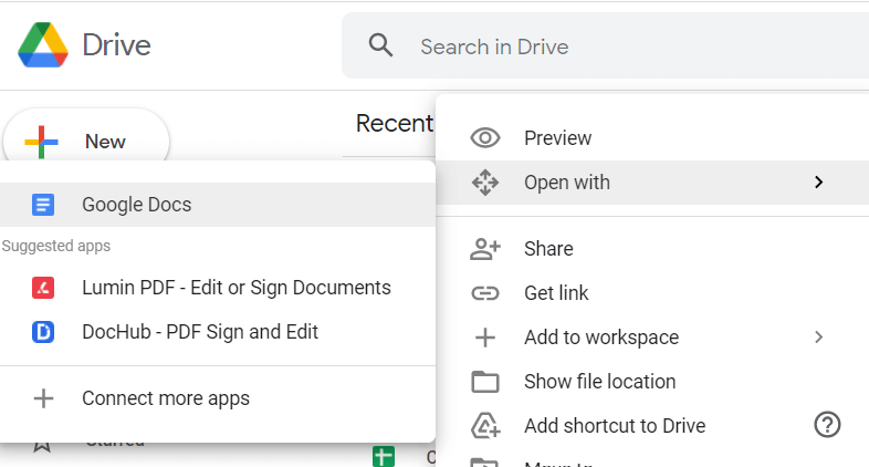 Google Doc on Drive