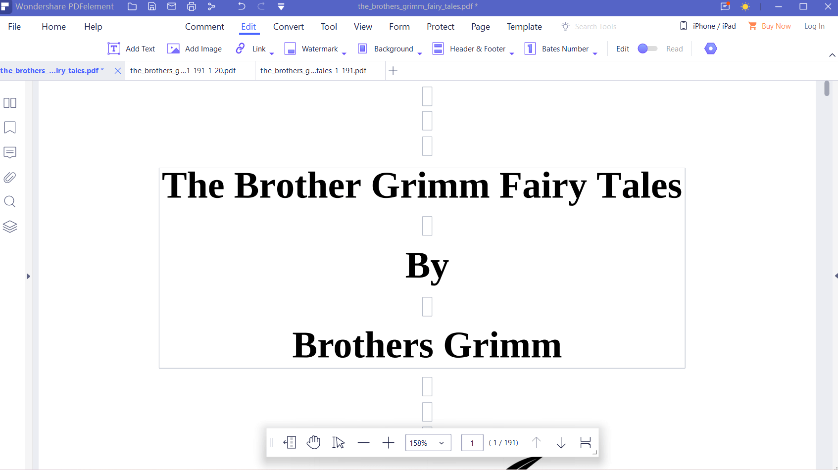 PDF Edits