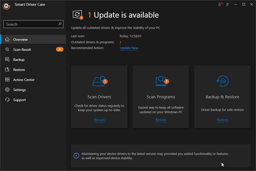 Smart Driver Care Updates Available