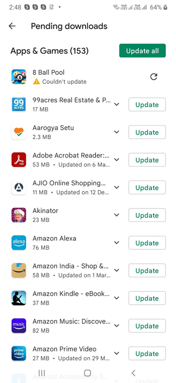 Pending Downloads Update