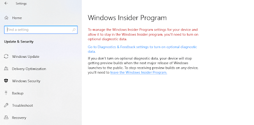 Windows Insider Program