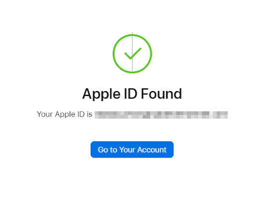 Apple ID found