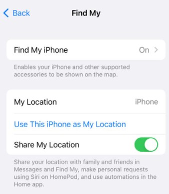 use my iphone location