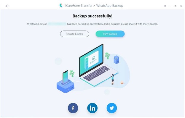 backup data successfully