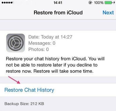 restore from icloud