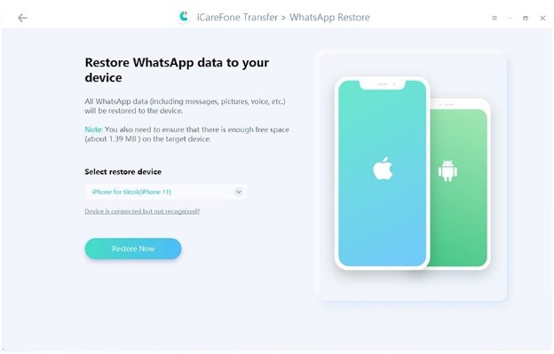 restore whatsapp data