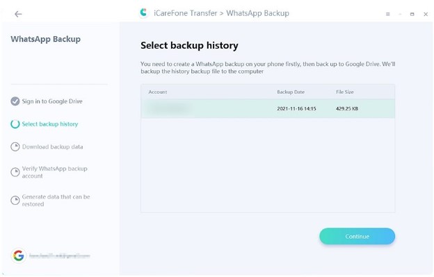 select backup history
