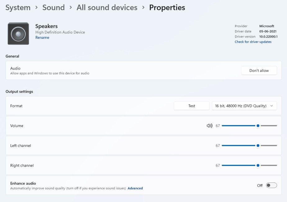 speakers properiety