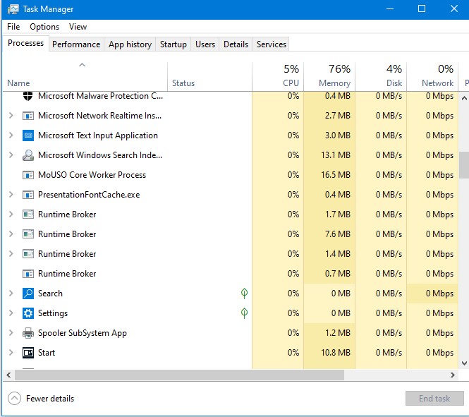 task manager end task