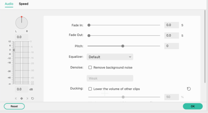 Filmora remove noise
