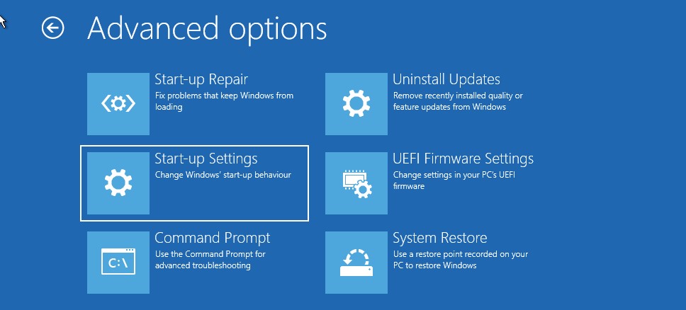 advanced options