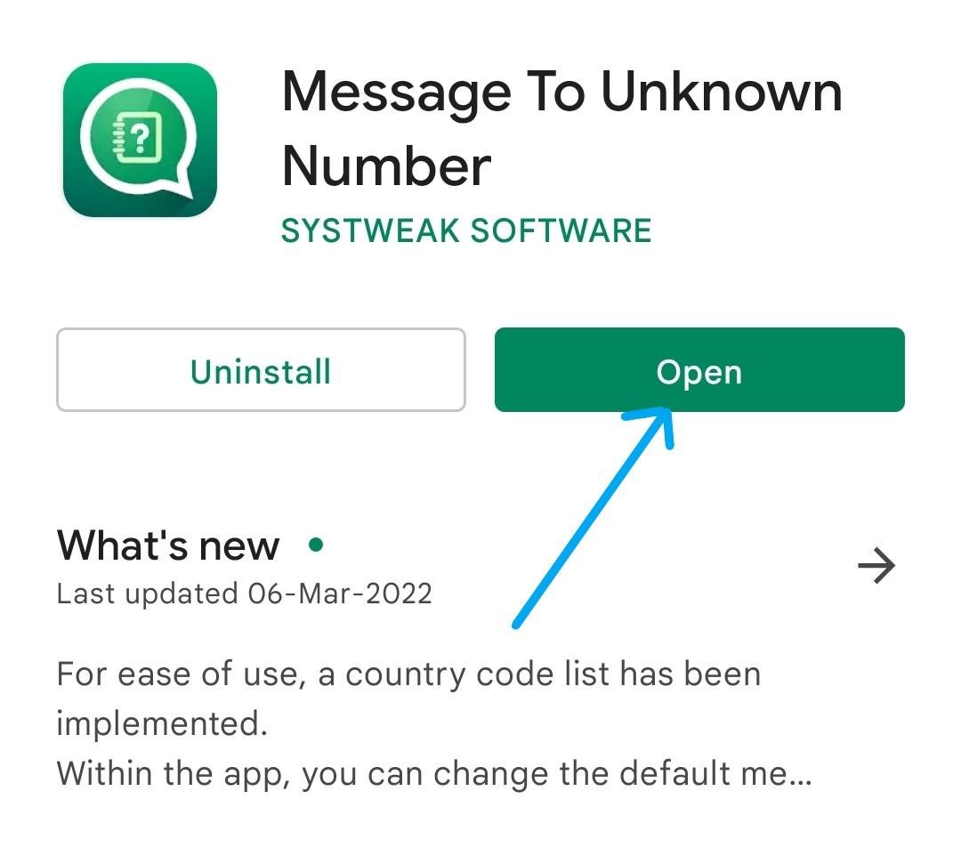 open message to unknown no