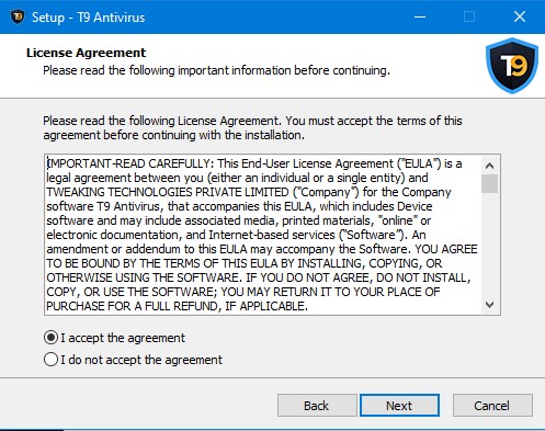 t9 antivirus setup