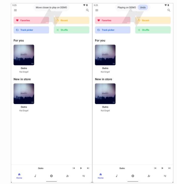 Tap-to-Transfer Feature