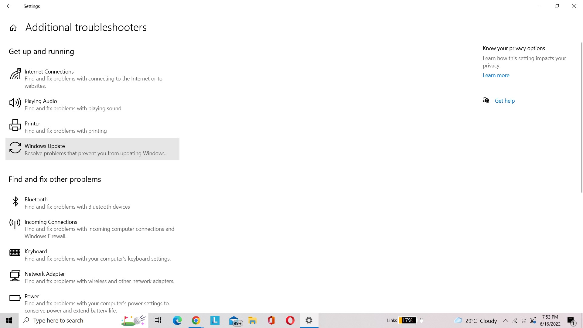 additional troubleshooter