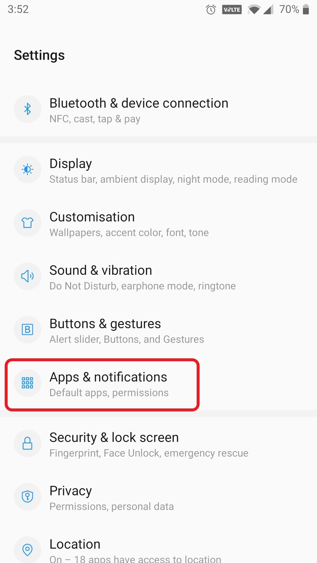 Apps & notification