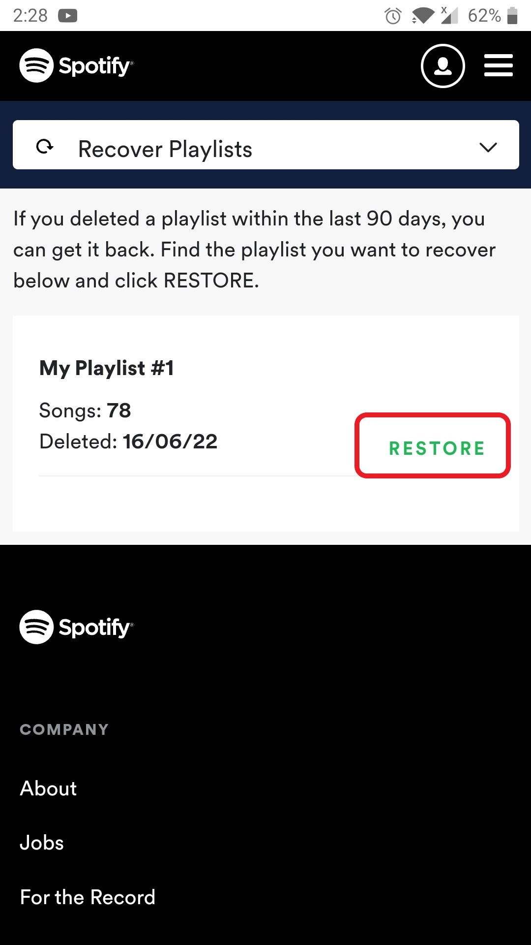 restored media