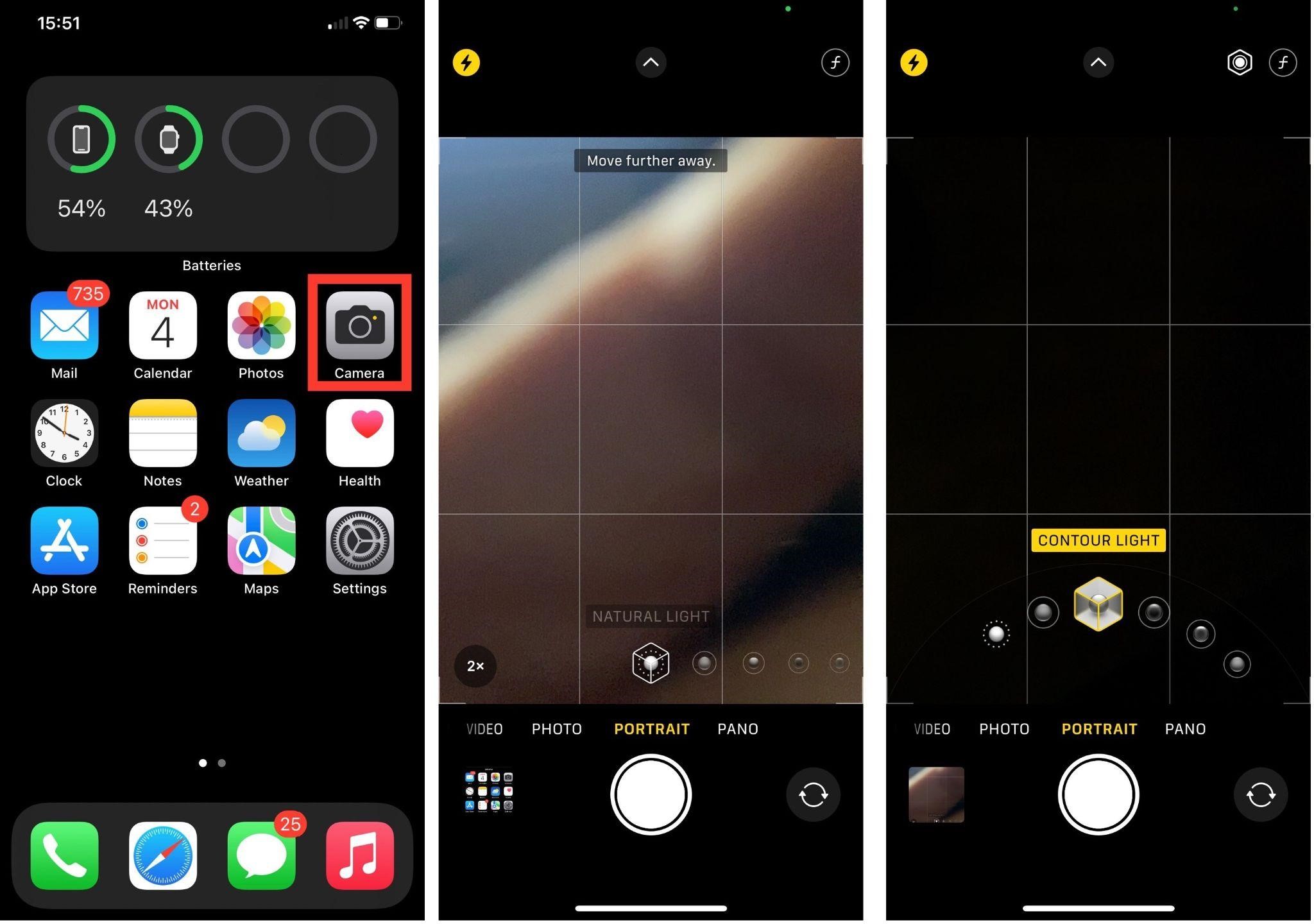 Portrait mode of iPhone