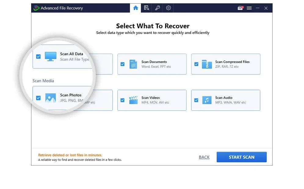scan all data