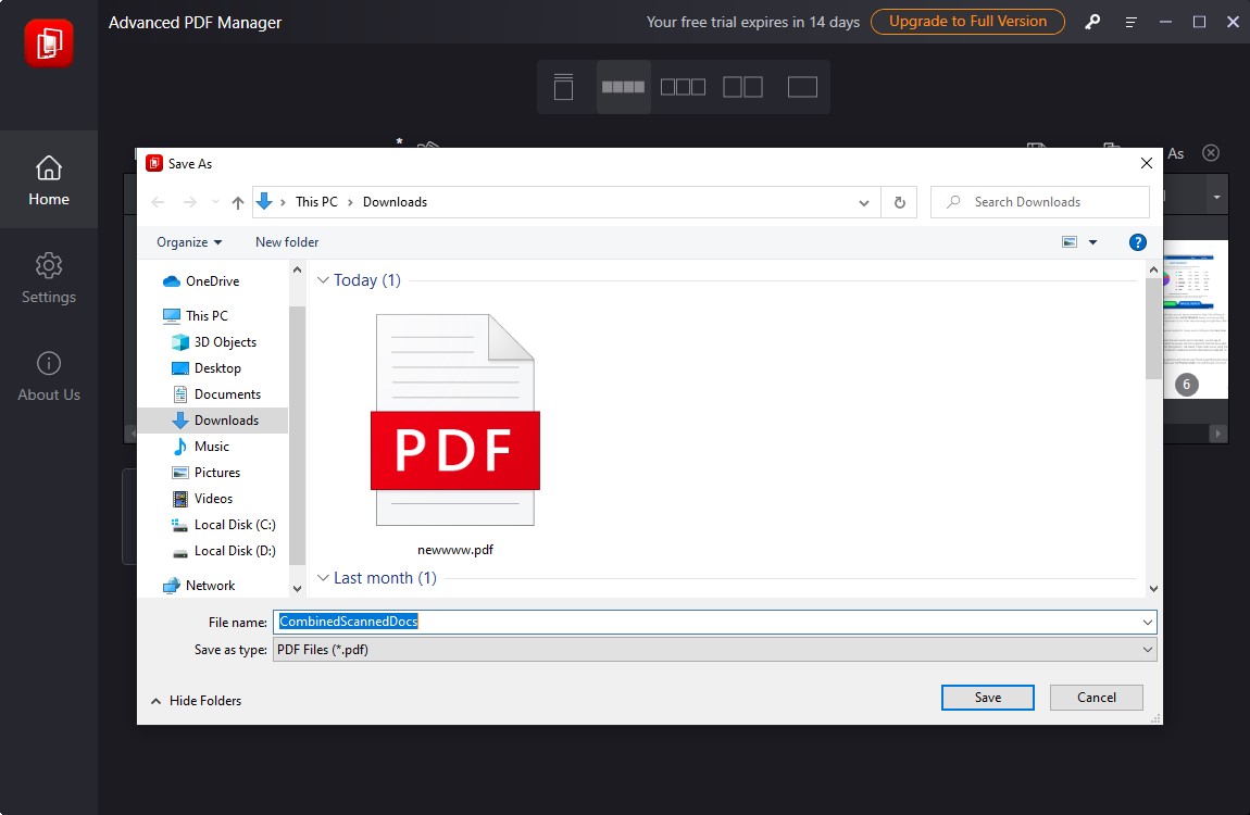 save pdf
