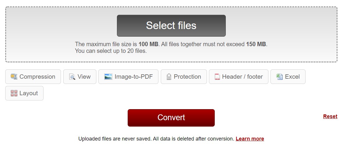 select and convert file