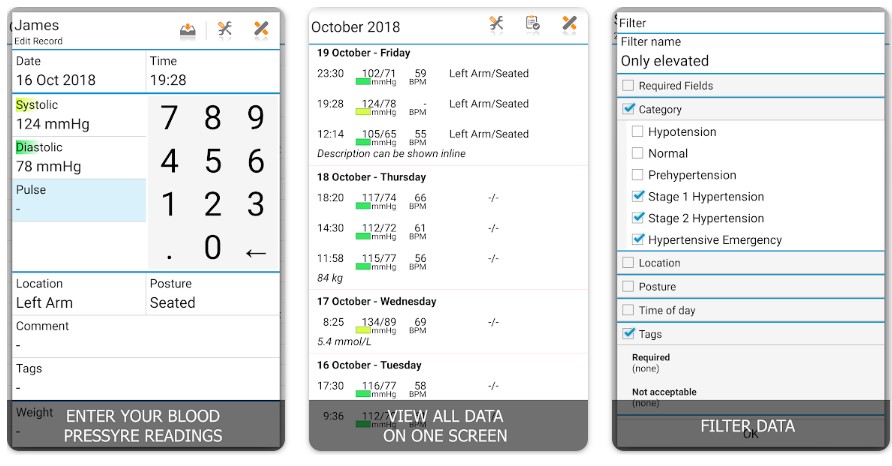 Blood Pressure Log