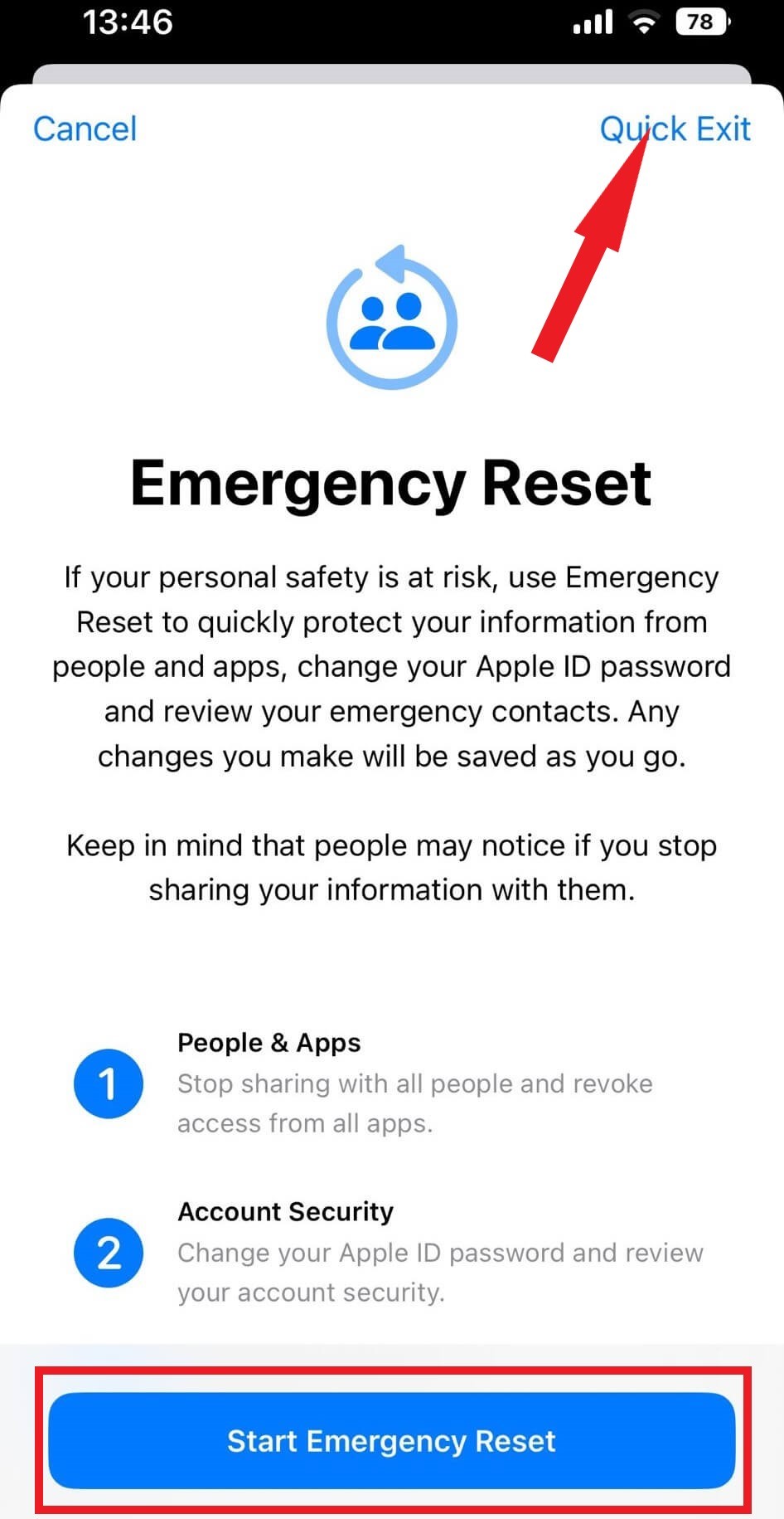 Emergency Reset
