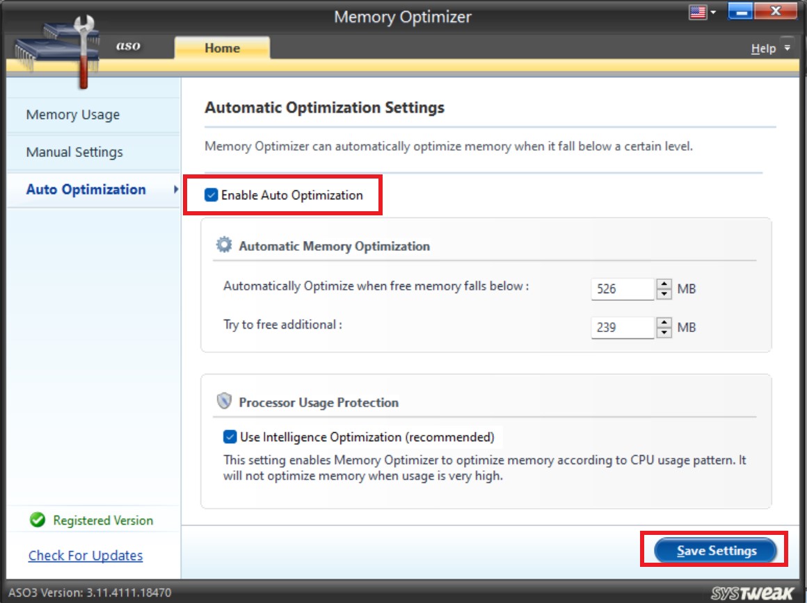 enable auto optimization