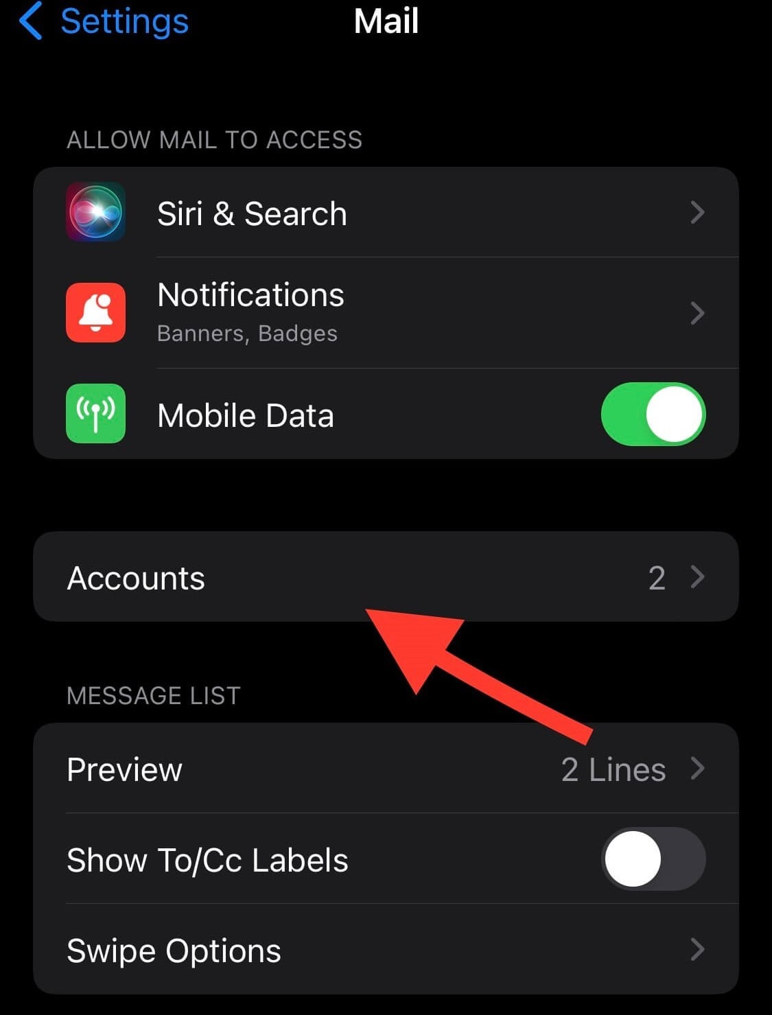 enable mobile data