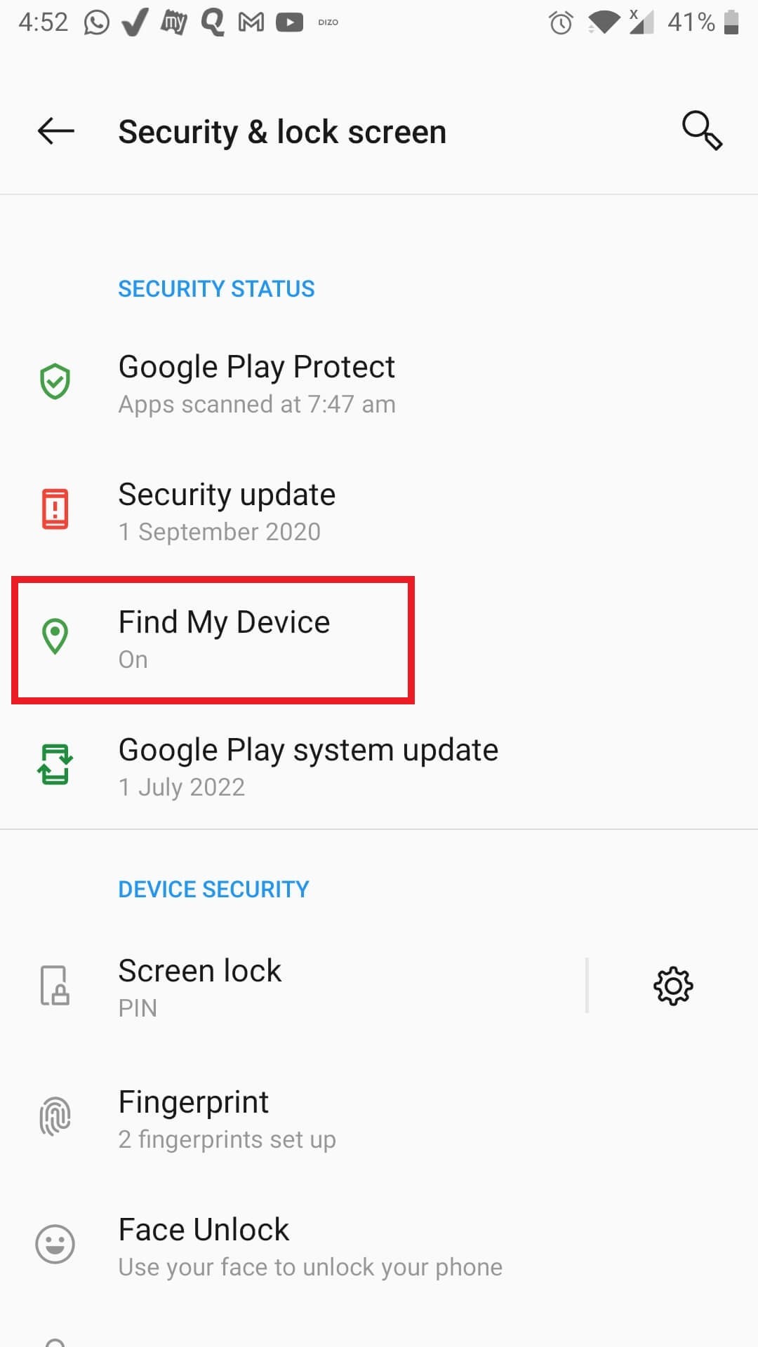 find my device