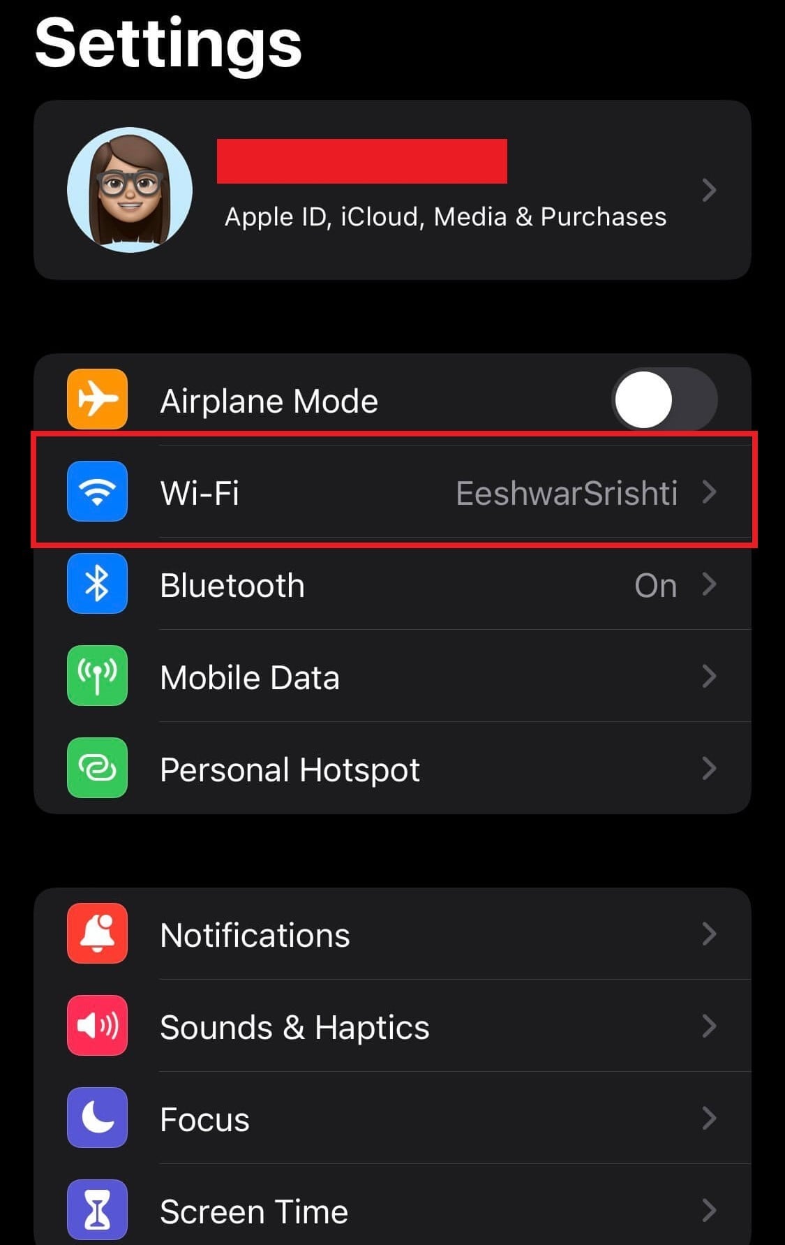 iphone wifi network