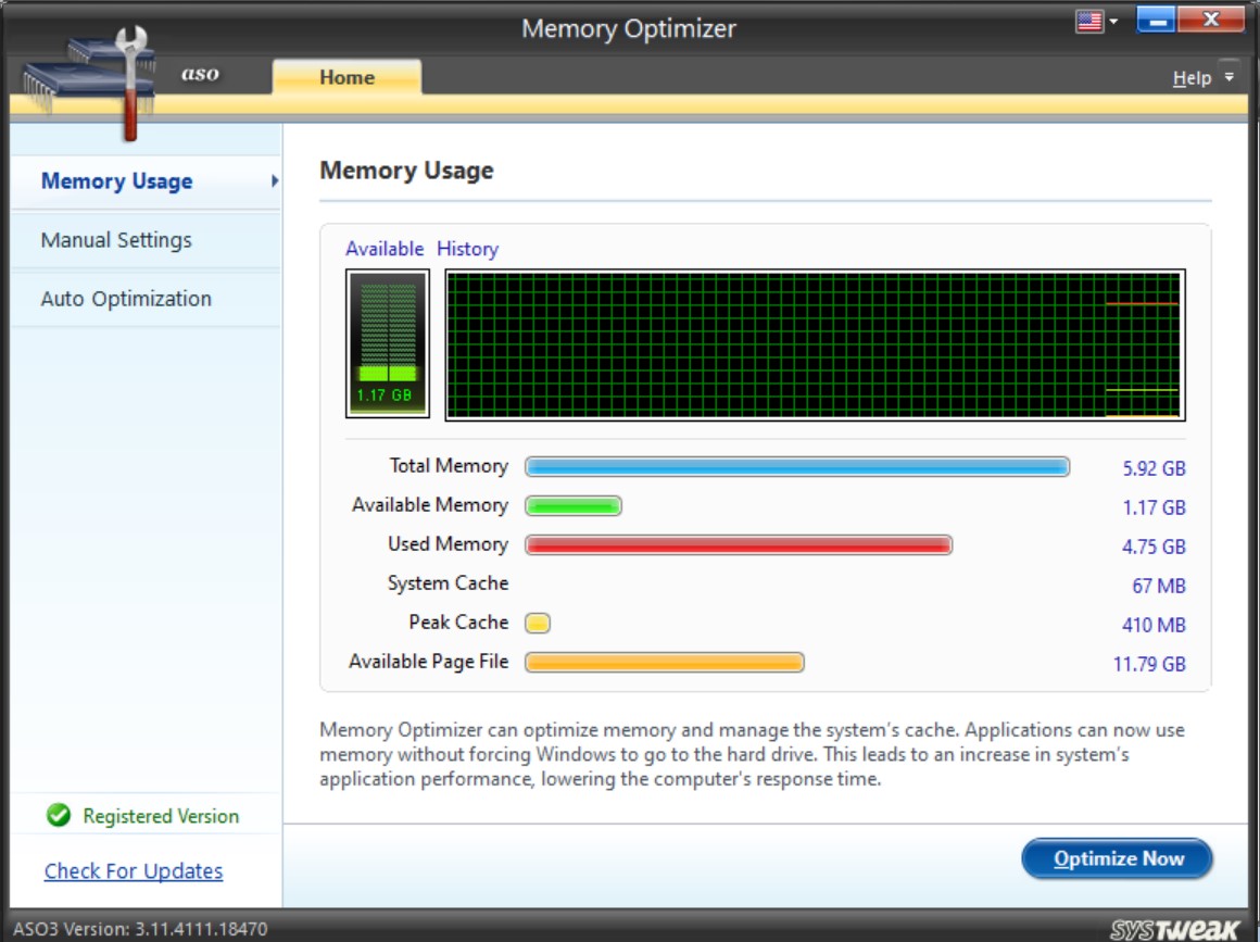 memory usages