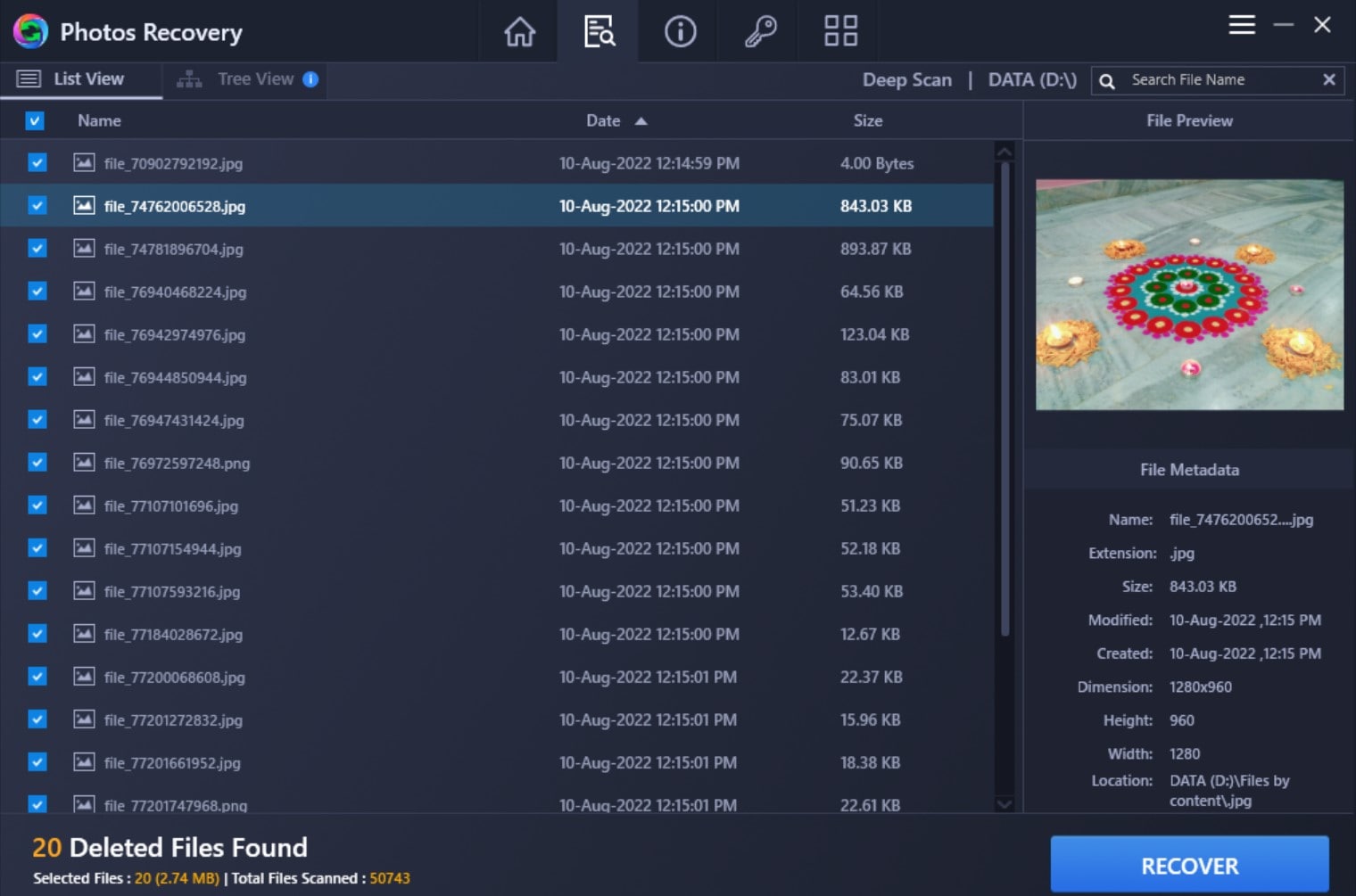 recover deletd photos