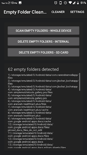 Remove empty folder