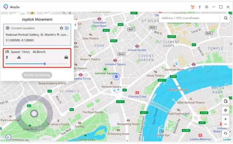 Speed of Joystick - iAnyGo