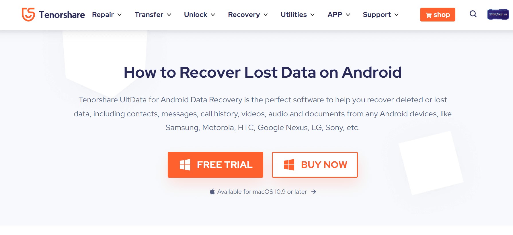 Tenorshare UltData For Android Data Recovery