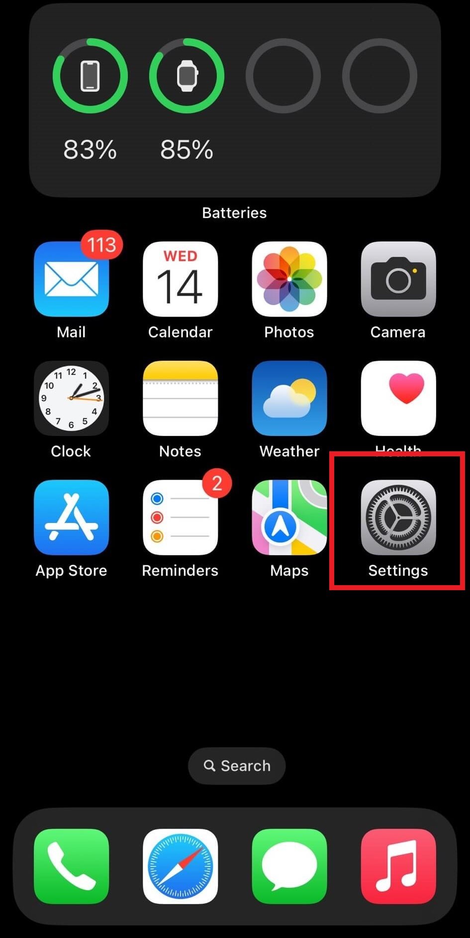 iphone setting