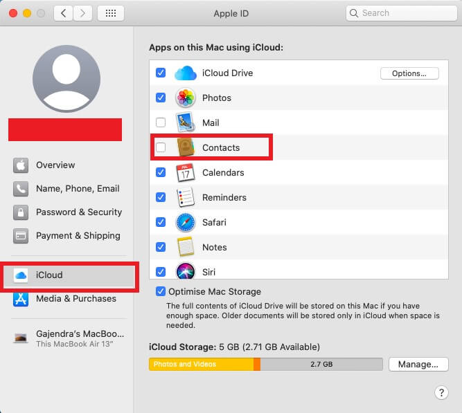sync contact