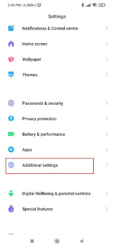 Additional Setting