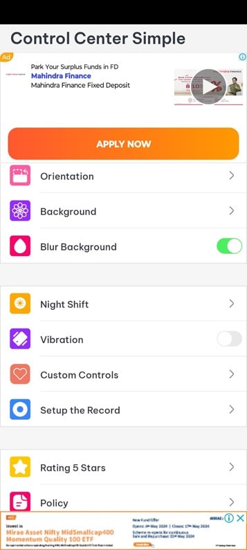 Control Center Simple