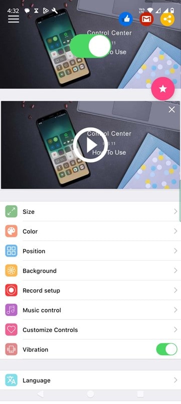 Control Center iOS 15