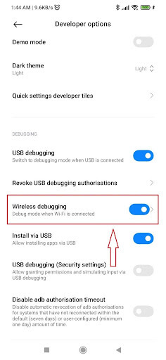 wireless ADB on Android