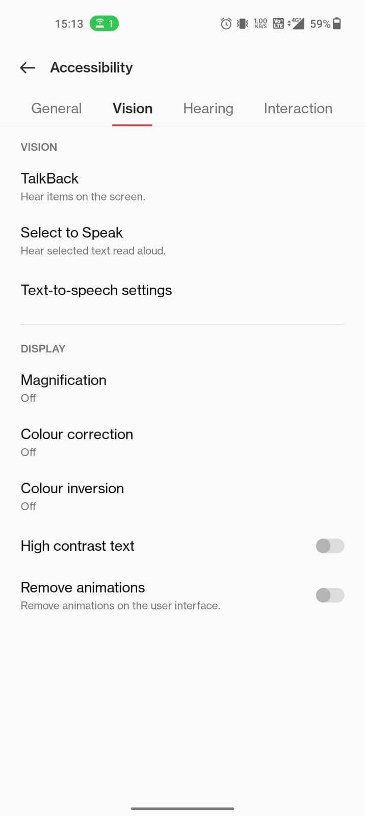 Disable talkback