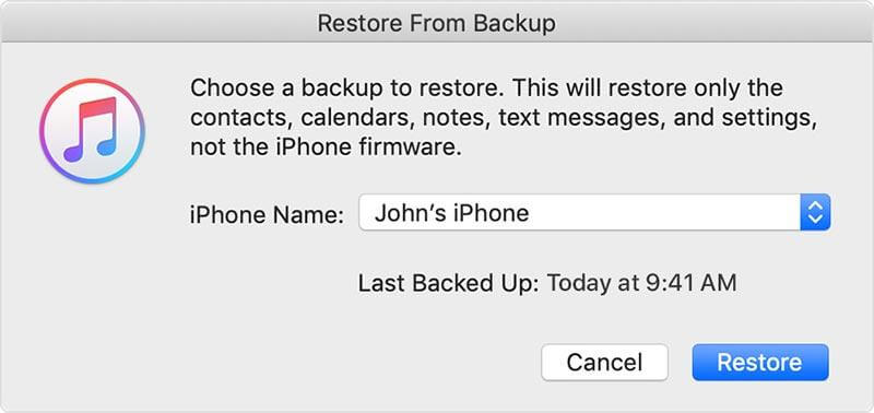 Recover iphone notes