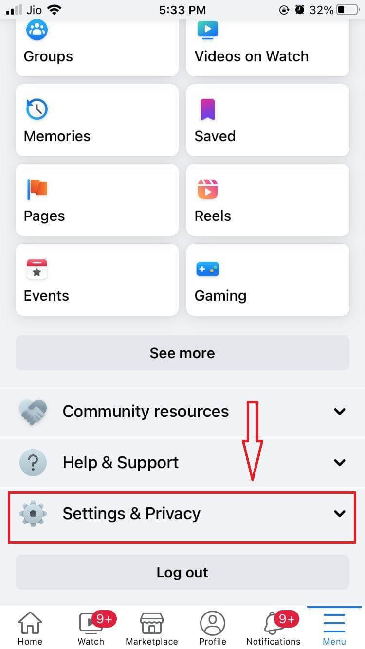 Settings and privacy