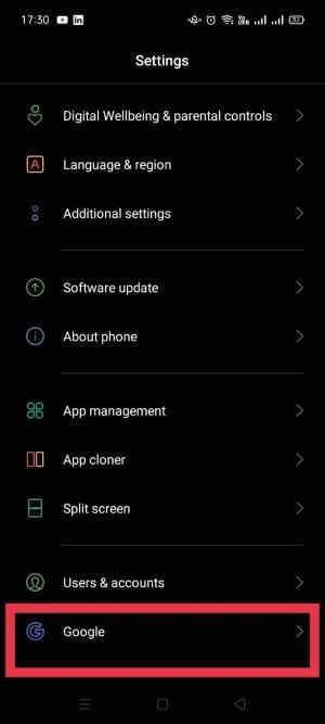 Android setting