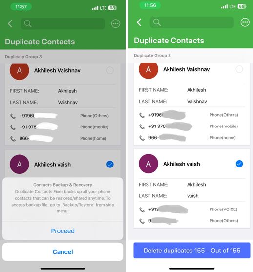 Similar contacts
